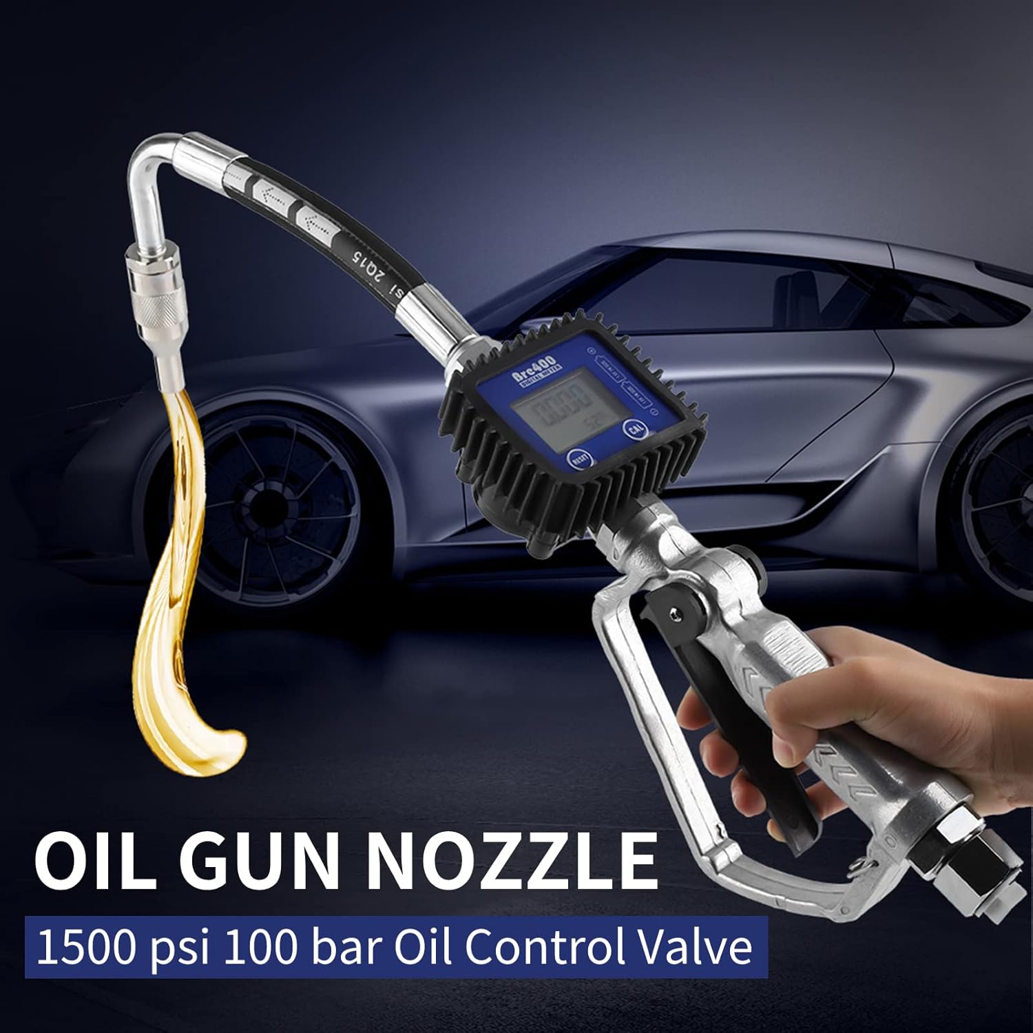 Thincol Digital Oil Control Valve Meter Nozzle with oil flowing out
