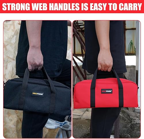 Miniatura 5 de MELOTOUGH Bolsa de Herramientas Resistente con Timón de Lona Pequeña con Kit Combinado de Cremallera - Incluye 2 Bolsas Organizadoras de