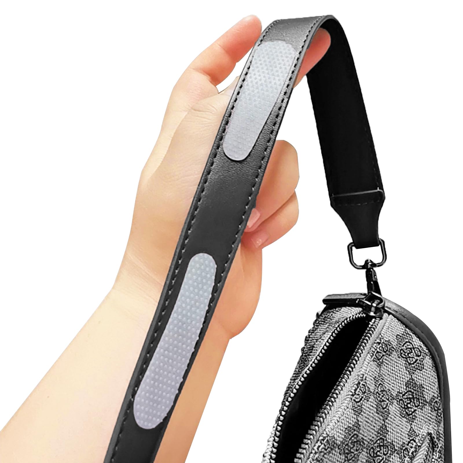 Anti-Slip Shoulder Bag Strap Gripper Holder, Purse Strap Non-Slip Pad Sticker Handbag Grip for Backpack, Clear, 12PCS
