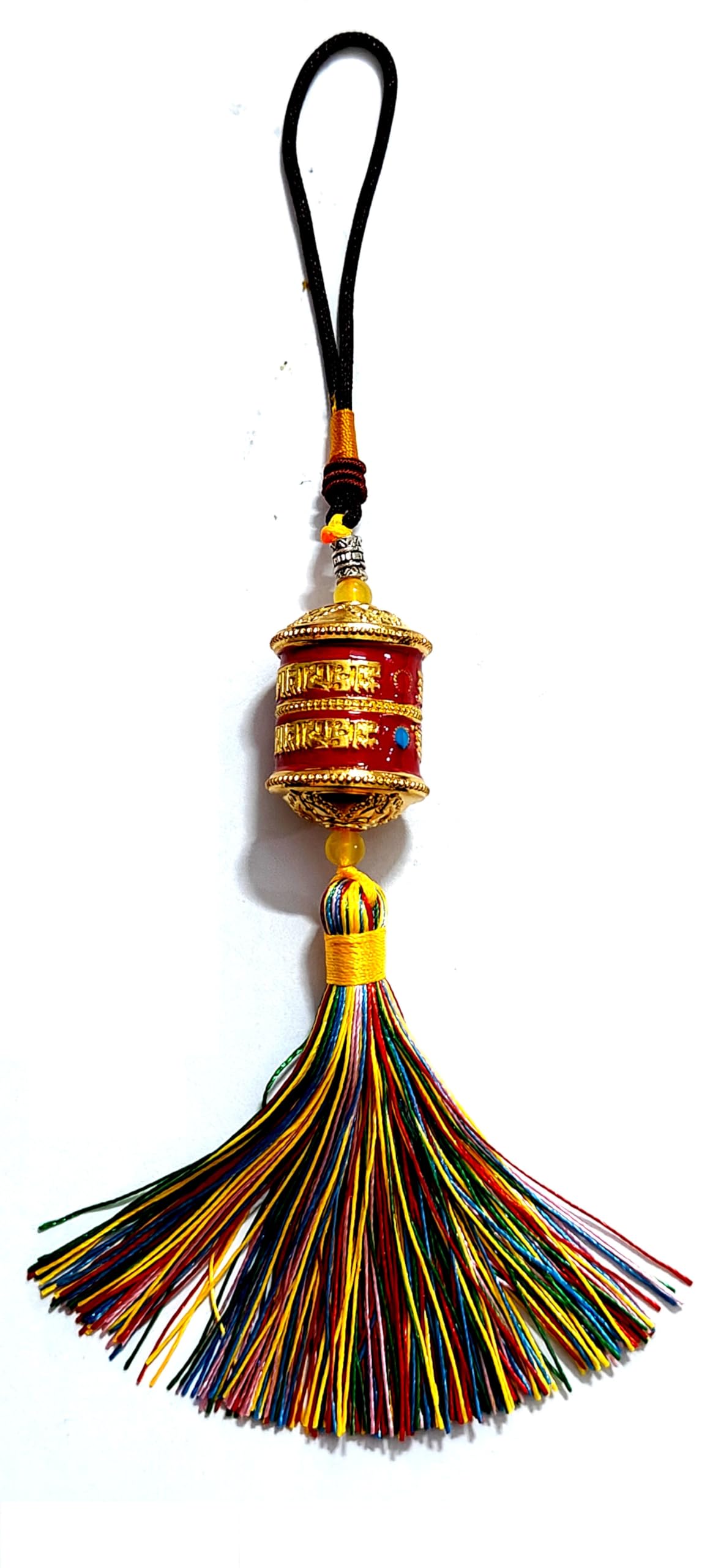 Astroghar Auspicious Tibetan Buddhist Mantra Om Mani Padme Hum Engraved Mantra Multi Colour Home and Car Hanging