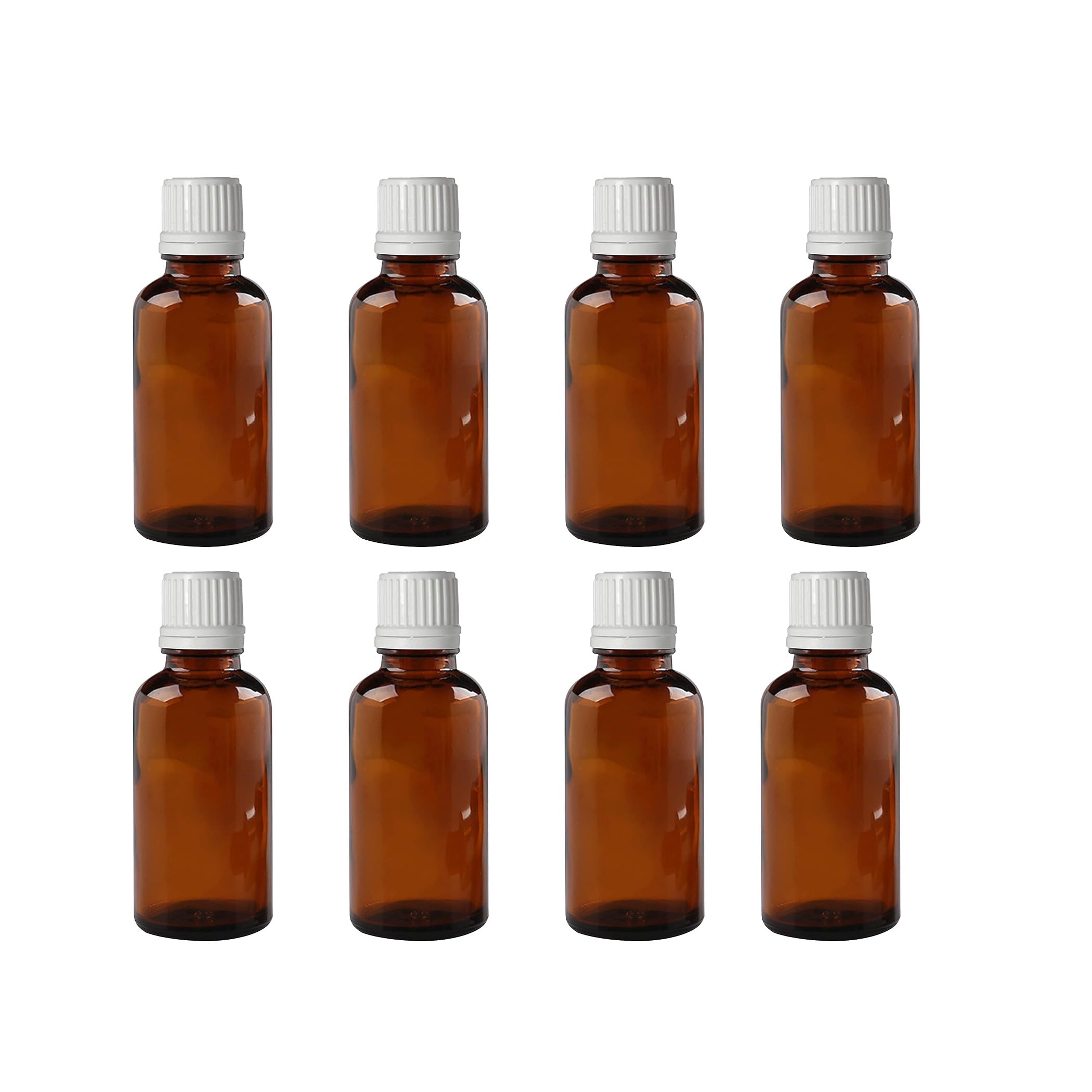 Zoka Amber Round Empty Glass Bottle 30 ml (Pack Of 8) with Euro Dropper and White Cap Refillable, Reusable for Essential Oils, Blends, Diy Perfumes, Homeopathy And Medicine-image-10
