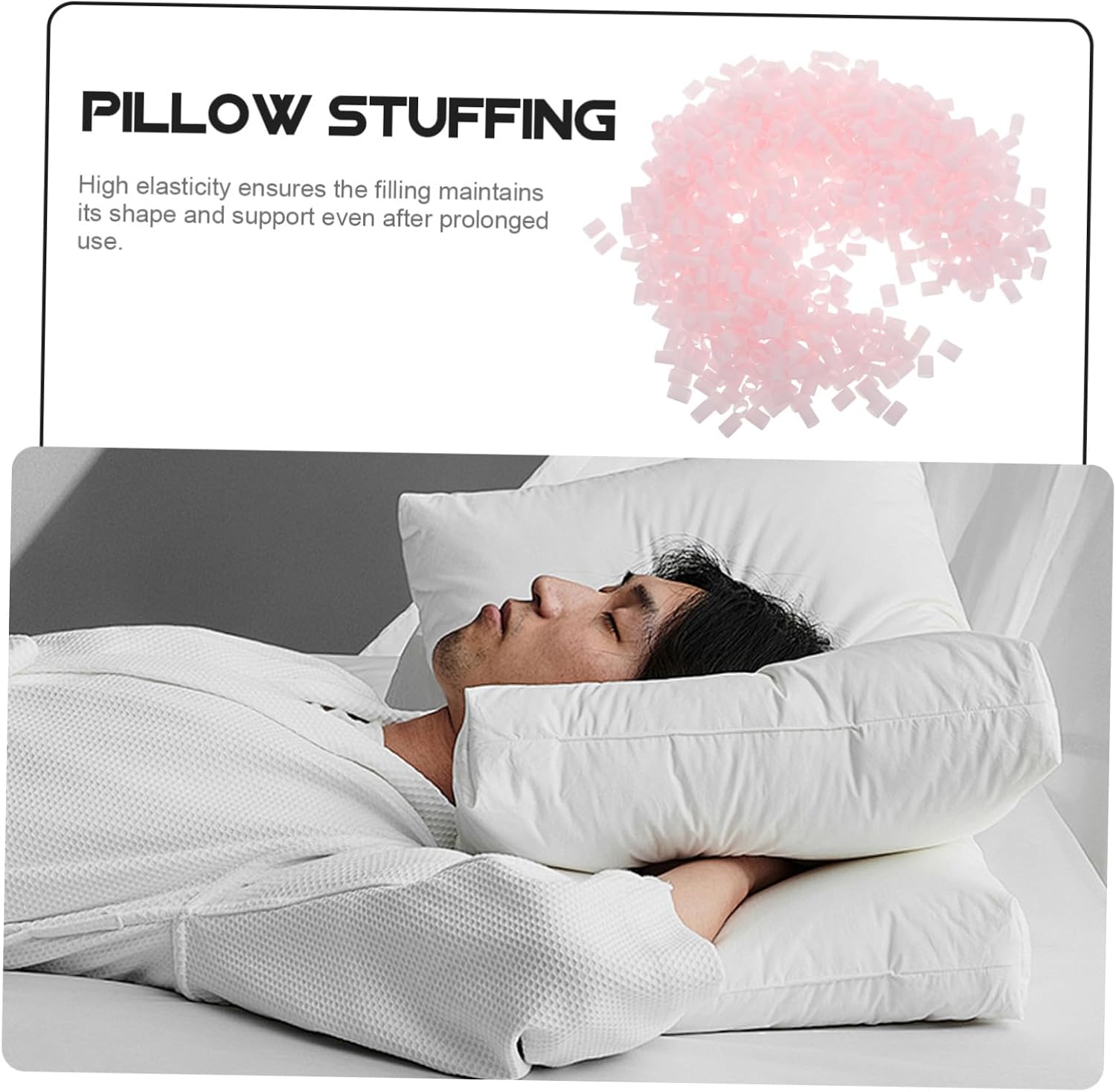 CHILDWEET 1bag Pillow Stuffing Tube Inserts for Comfortable Support TPE Filling Hose for Bed and Travel Breathable Portable Soft Tubing for Easy Refills and Enhanced Sleep Quality