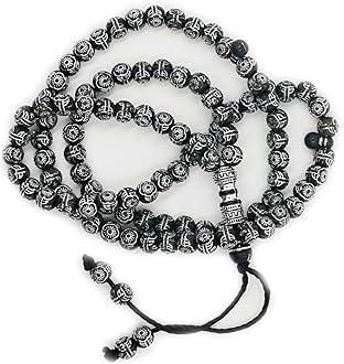 Tasbih Prayer Beads Allah & Muhammad Engraved Islamic Prayer Rosary Beads Muslim Islam Misbaha Bracelet Tasbeeh Sibha 99 Prayer Beads Hand Bracelets