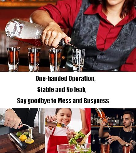 Miniatura 3 de Pafusen Paquete de 12 vertedores de botellas de licor, boquilla para verter licor para botellas de licor, boquilla dispensadora de aceite de oliva