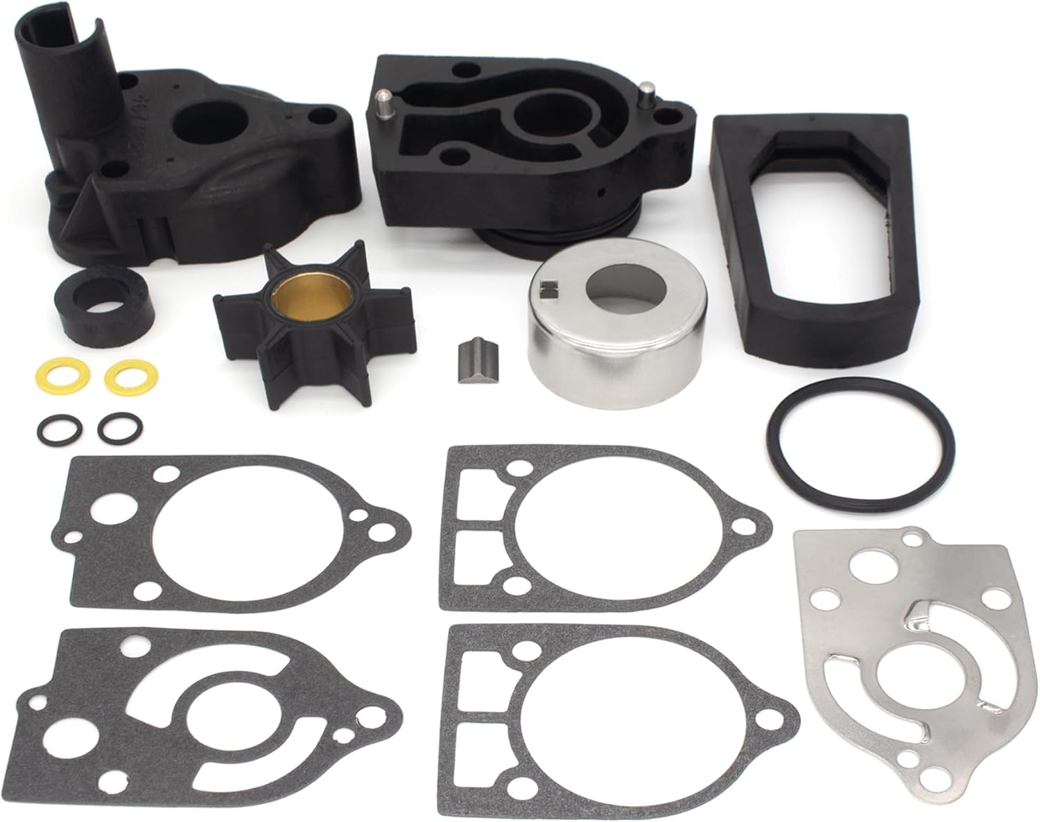 QuickMarine 77177A3 Water Pump Impeller Repair Kit for Mercury Marine 30 JET 35-70 HP Outboard Motors Replacement 46-77516A3 46-77177A3 Sierra 18-3322 Boat Engine