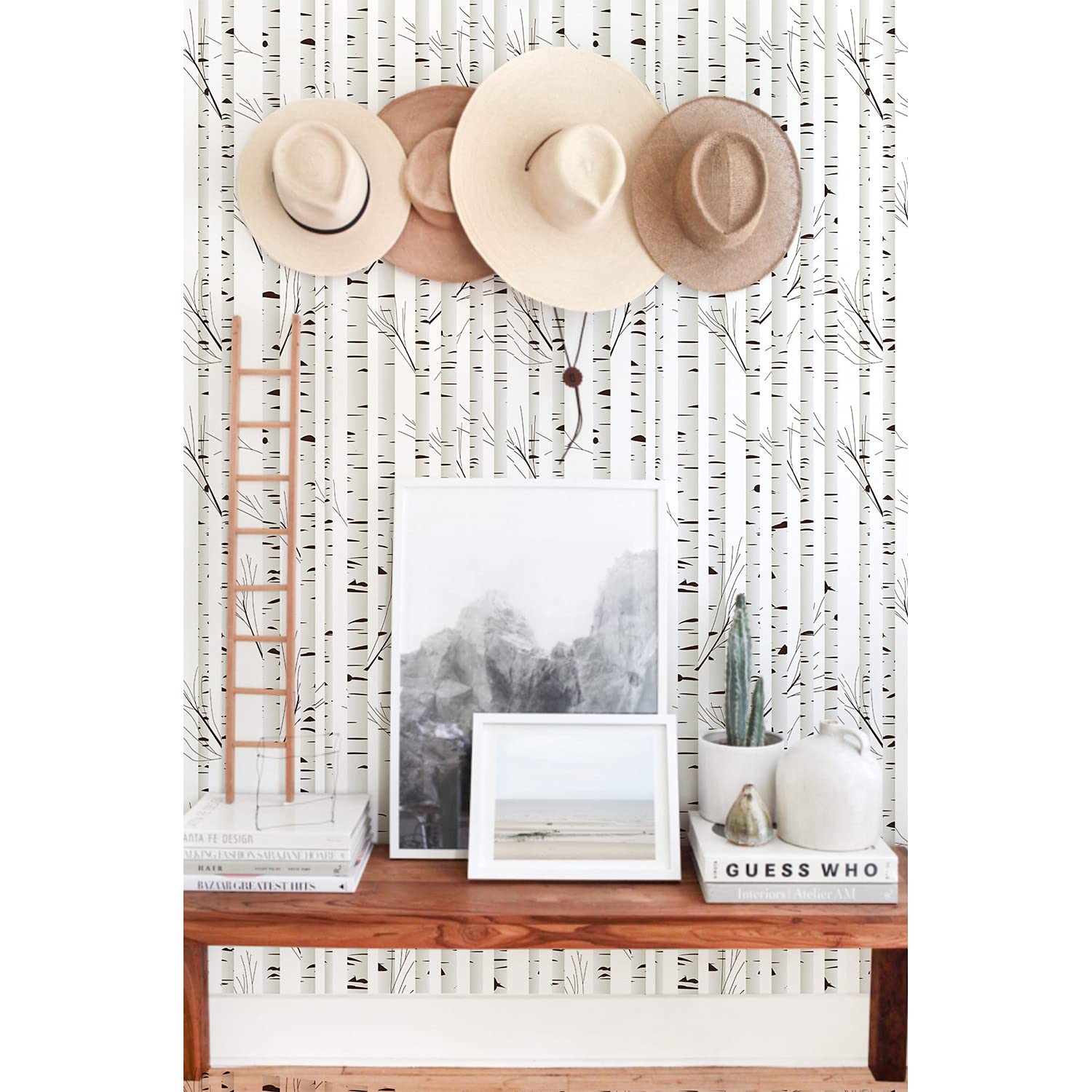 Fotomurale abedul de madera Coloray 152x104 cm papel decorativo entretela para pared