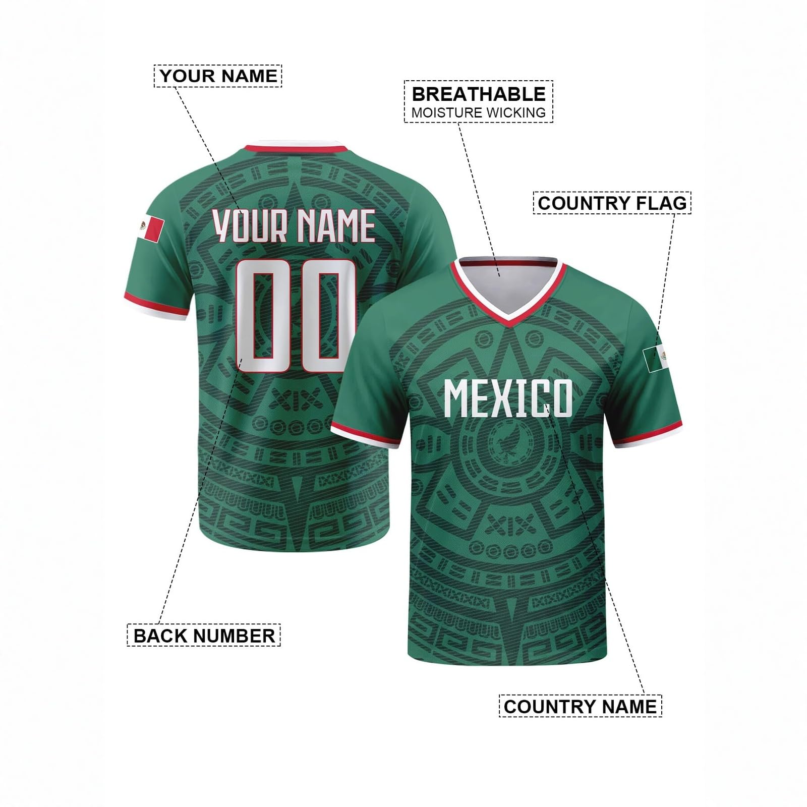 Custom Shirt Custom 2026 World for Cup National Football Personalised T Shirt Name Number Football Gift for Fans - Image 5