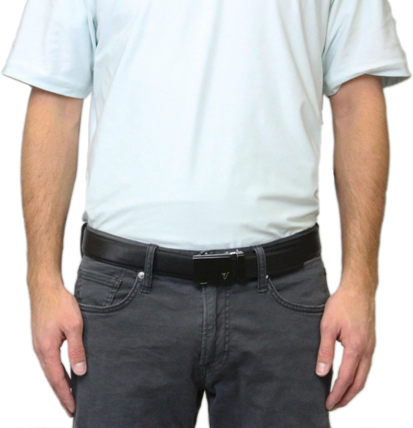 Mission Belt Men's Leather Ratchet Belt, 40mm Solid Collection - Image 2