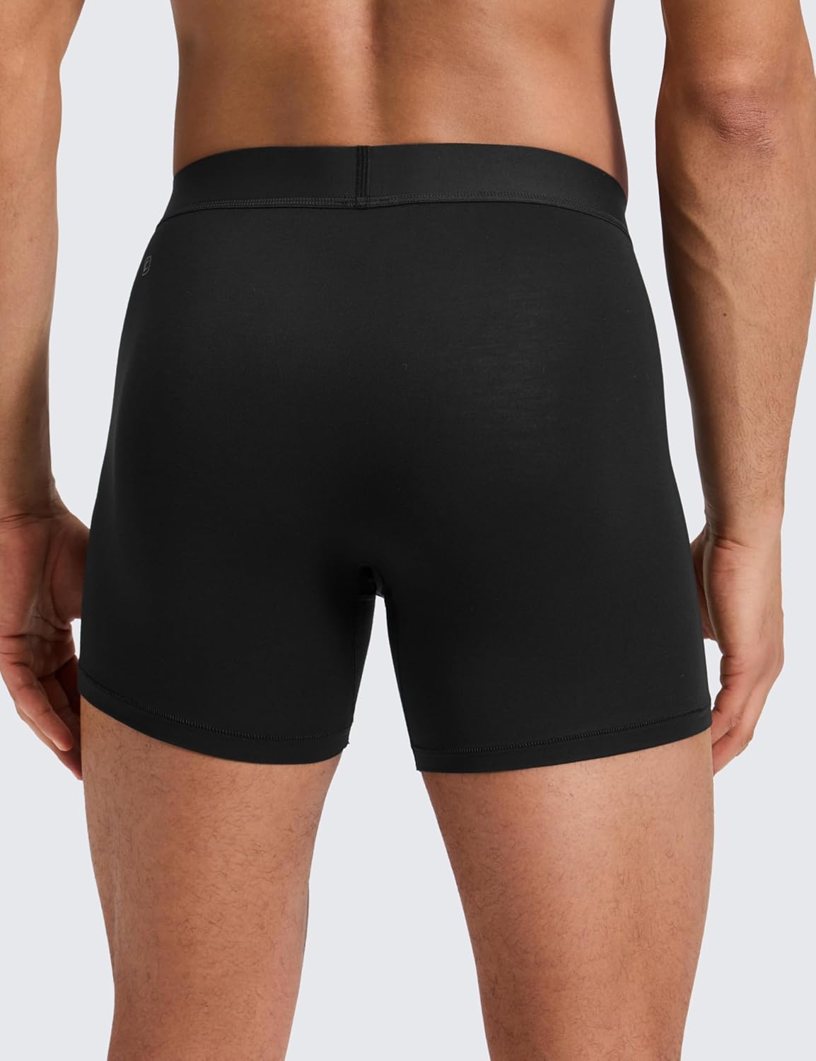 CRZ YOGA Ultra-Soft Modal Boxer Briefs with Fly for Men 5" - Casual Underwear Moisture Wicking Breathable 3 Pack