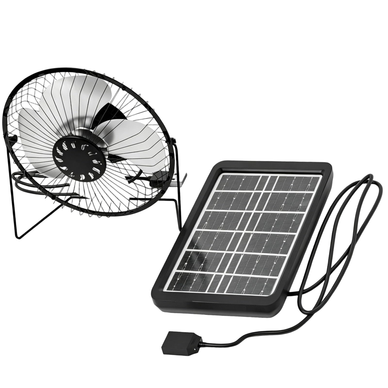 APGLSXY Solar Panel Cooling Ventilation Fan Waterproof Construction Exhaust Fan High Efficiency for Home Garage Workshop Use Table