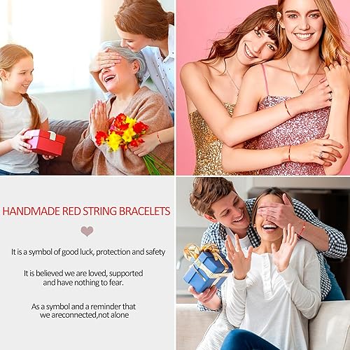 Miniatura 6 de Kabbalah Red String Bracelet Red Bracelet for Protection,Mother Daughter Bracelets,Matching Heart Red Thread Friendship Bracelets for Teen Girls,