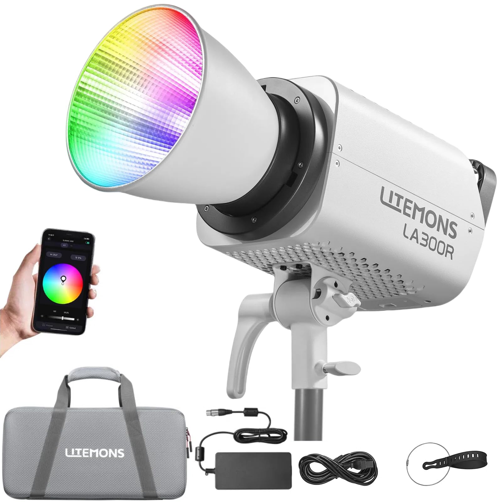 Amazon.com : Godox LA300R RGB LED Video Light with Carry Bag, 330W
