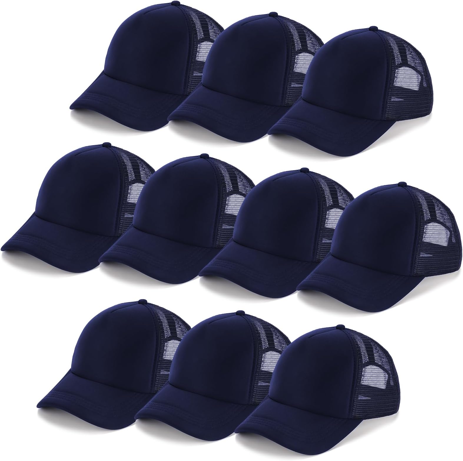 Ultrafun 10 Pack Trucker Hat Mesh Sublimation Blank Hats Adjustable Baseball Caps Hats for Men Women