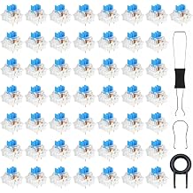 50 Pcs Keyboard Switches,3-Pin Clicky Tactile Mechanical Keyboard Switches,Clicker for 3D Prints,Dustproof Keyboard,DIY Replacement Kit,for Mechanical Gaming Keyboards