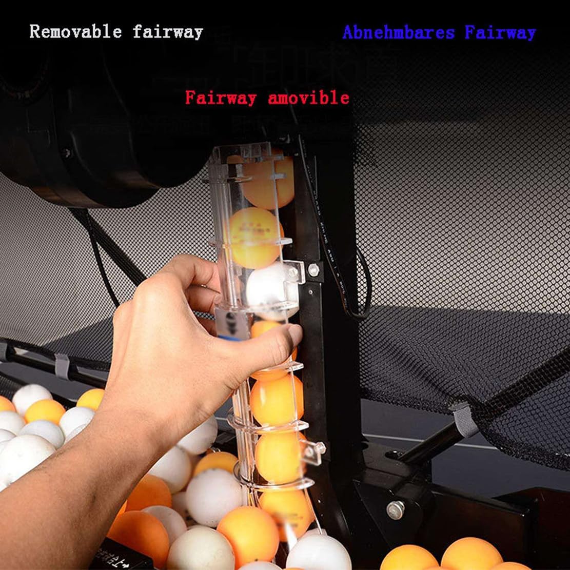 TAHALI Machine Automatique à Balles De Ping-Pong, Jeu De Ping-Pong, Robot De Tennis De Table, Entraîneur De Ping-Pong Intelligent, Rotation Multiple, Chute Multiple