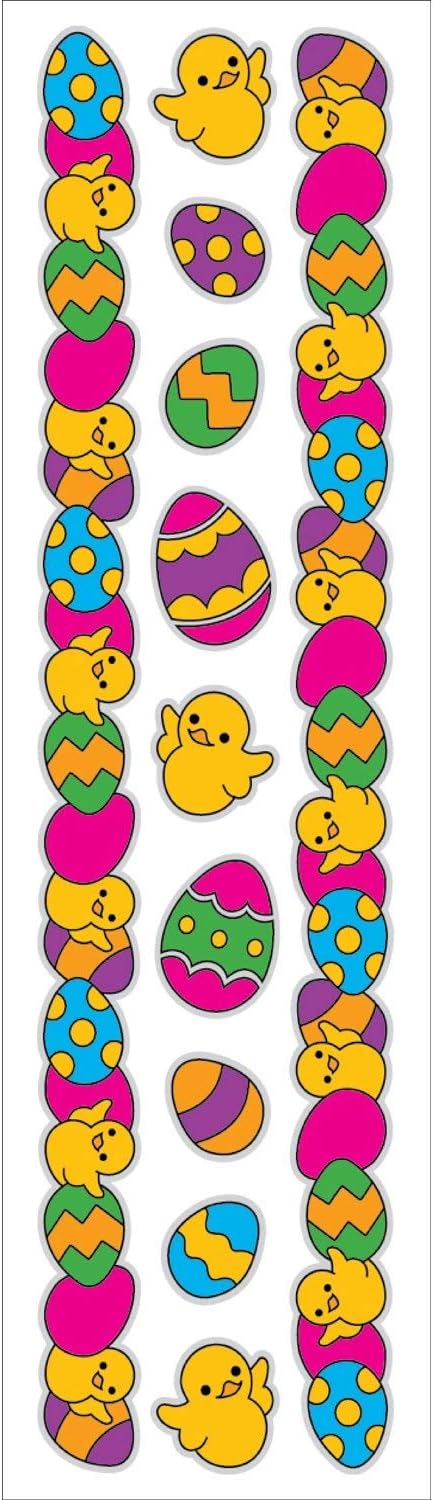 Hambly Iridescent Foil Border Stickers, Easter Eggs (25 Sheets)
