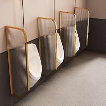 Urinal Partition 2 pcs, Wall-Mounted Urinal Partition, Urinal Screen Toilet Partition, Urinal Baffle, for Schools/kindergartens/Shopping Malls/Public PlacesGold,100CM