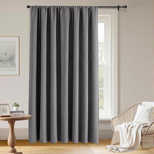 Miniatura 85 de Cortinas opacas para sala de estar, cortinas 100% opacas de 84 pulgadas de largo, juego de 2 paneles, con aislamiento térmico, pestaña trasera y