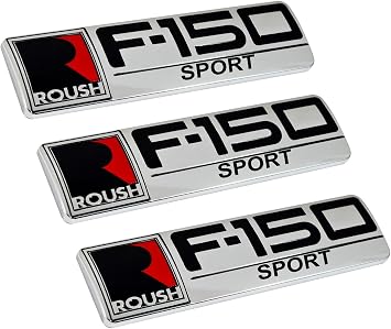 Fender & Rear Tailgate Emblems - 8" Long Complete Set for Roush F-150 Sport Truck