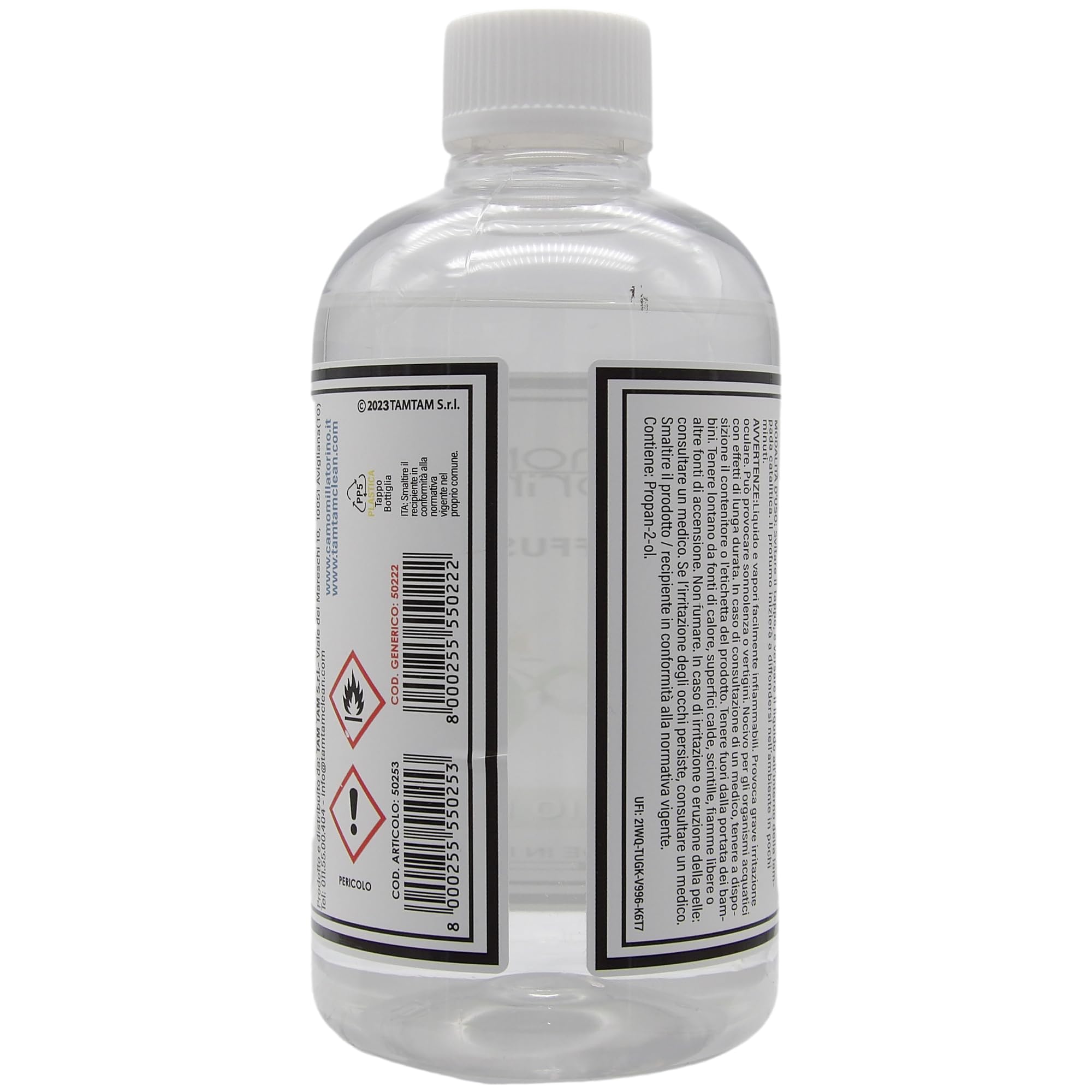 Camomilla Torino - Feifan Ricarica Profumo 500 ml per Lampada Catalitica 25 Fragranze Naturali e Intense ad Alto Concentrato di Essenza- Made in Italy (Muschio Bianco, 8 Flaconi)