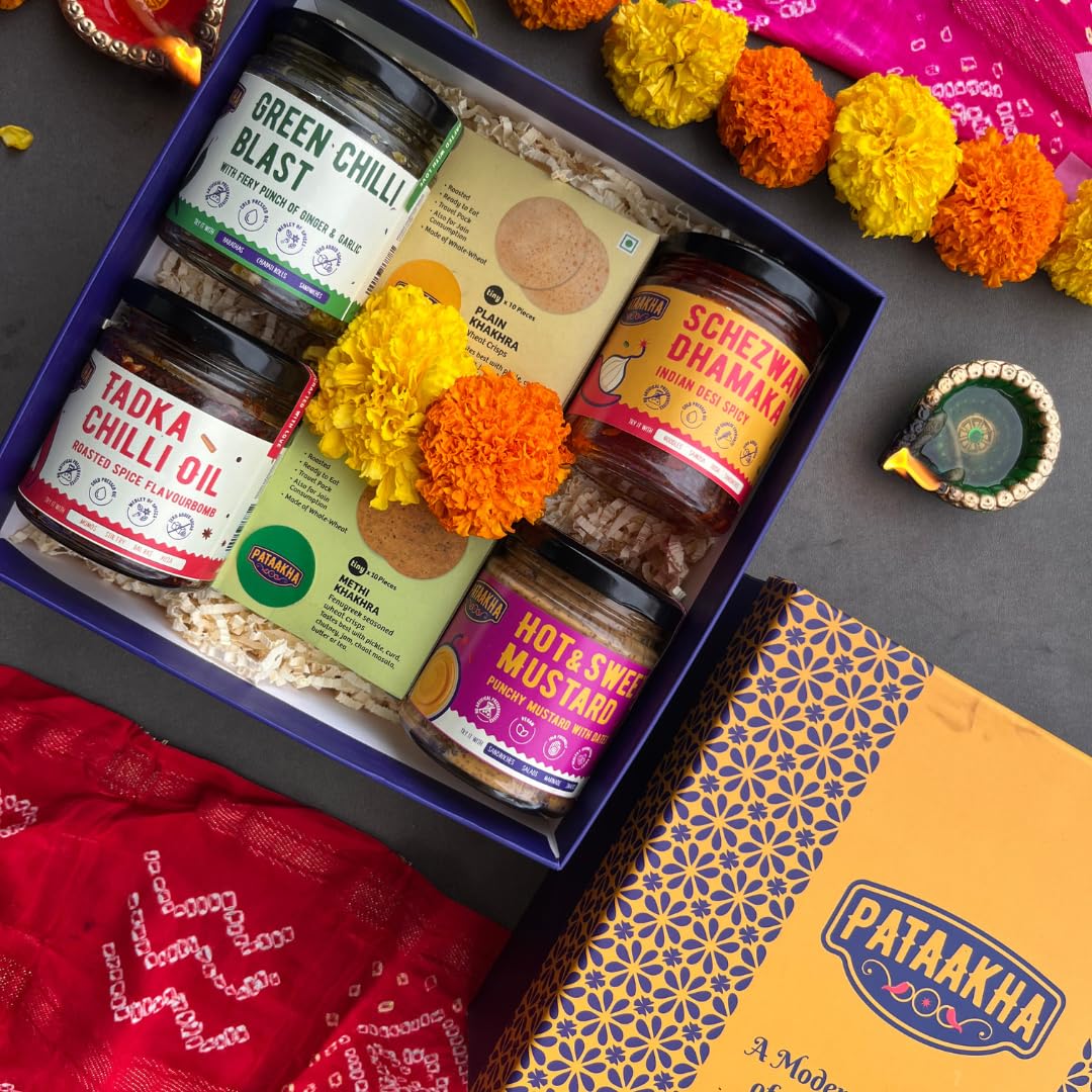 Pataakha Gourmet Gift Box of 4 Jars Net Wt 180 gm each for Premium Gifting,Foodies, Diwali,Travel, Anniversary, Mothers Day, Special Occasions Hamper Assorted (B0DFYTJG52) Amazon Price History, Amazon Price Tracker