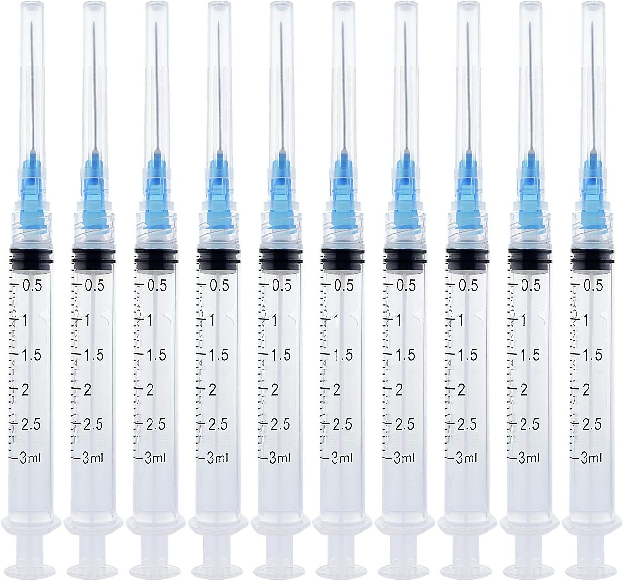 RUIYUXIN USB SHAOTONG 3ml/cc Luer Lock with 23Ga Individually Wrapped (3ML/CC, 10)