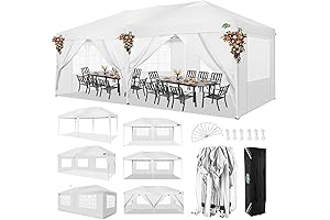 COBIZI Canopy 10x20 Pop Up Canopy with 6 Sidewalls