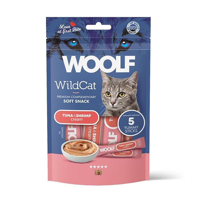 Snack Líquido para Gatos Sin Cereales con Gambas Naturales - Textura Cremosa, Topping Hidratante Gato