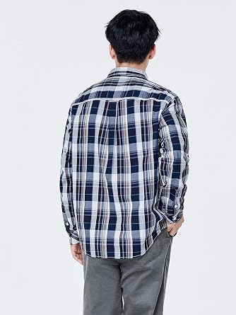 SEMIR Men Casual Long-Sleeved Striped Simple Button Down Shirt