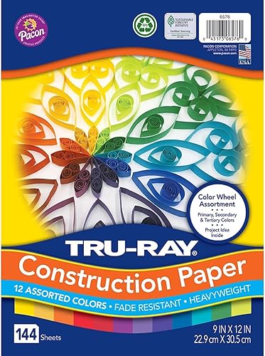 Miniatura 1 de Tru-Ray - Surtido de ruedas de colores P6576, 9 x 12 pulgadas, colores surtidos, paquete de 144