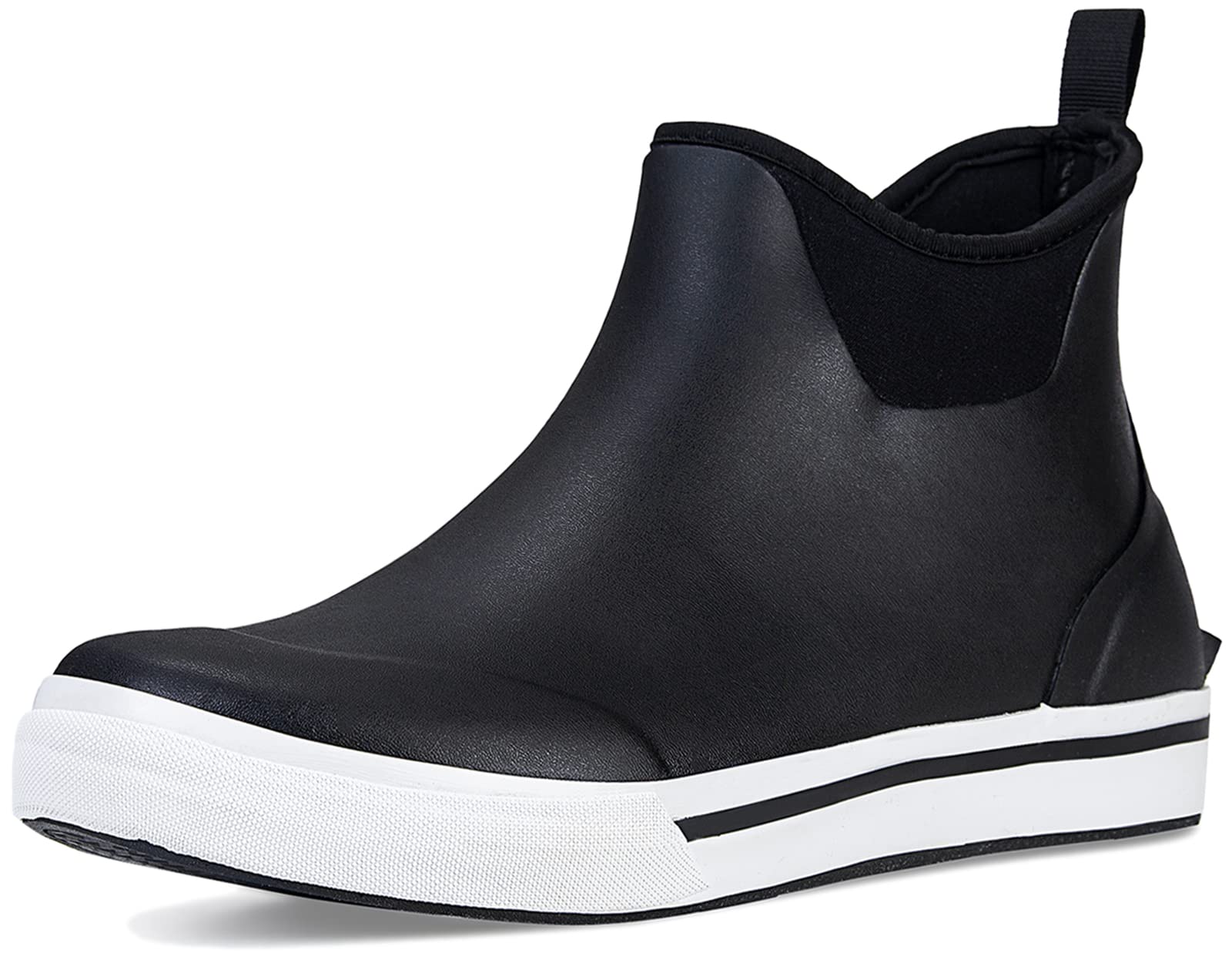 TENGTA Mens Waterproof Deck Boots Ankle Rain Footwear Neoprene Rubber Shoes