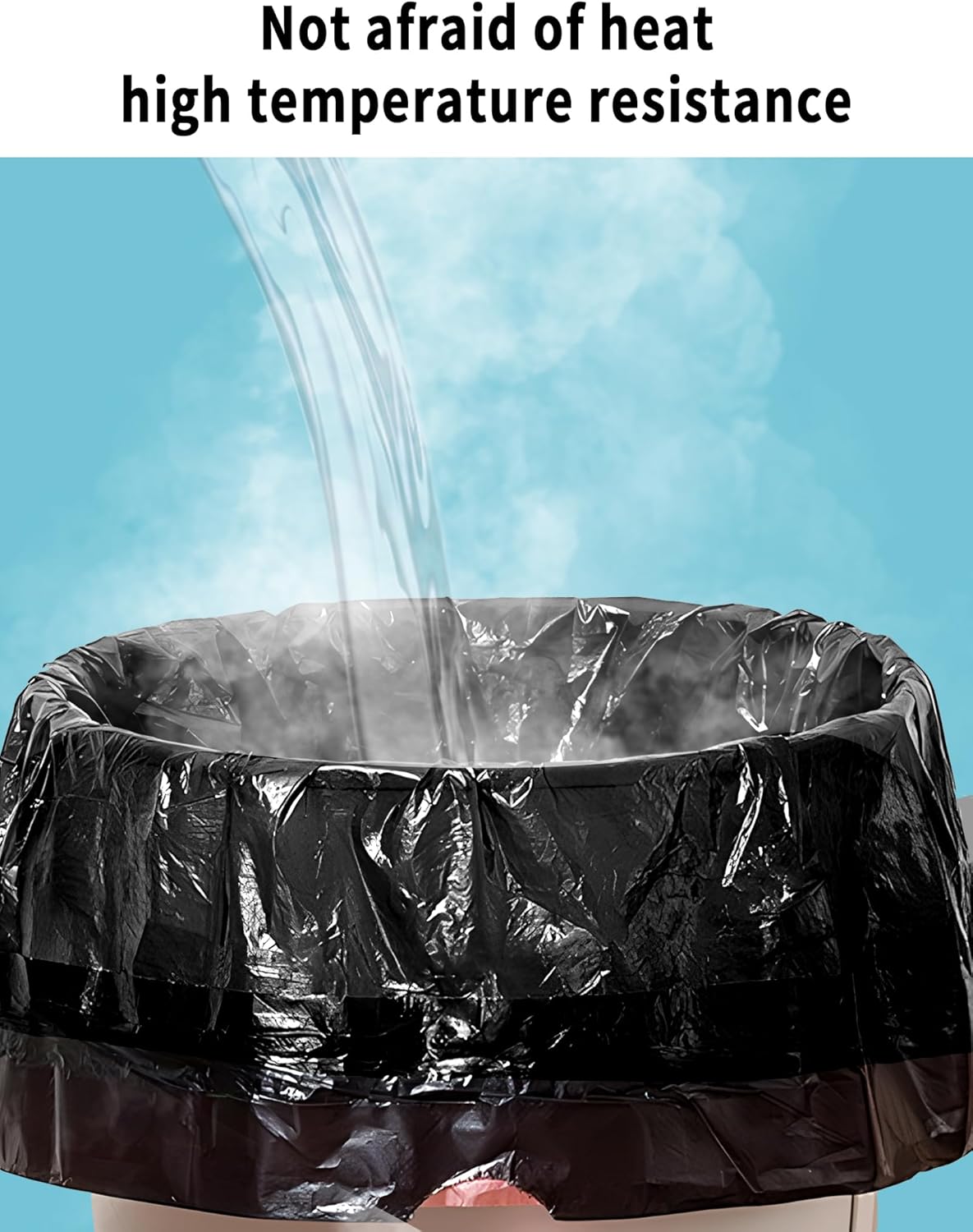 4 Gallon Trash Bags - Drawstring small trash Bags for Bathroom, Kitchen, Bedroom, Office, 200Count, Durable & Thick Trash Bag 4 Gallon black Trash Bags