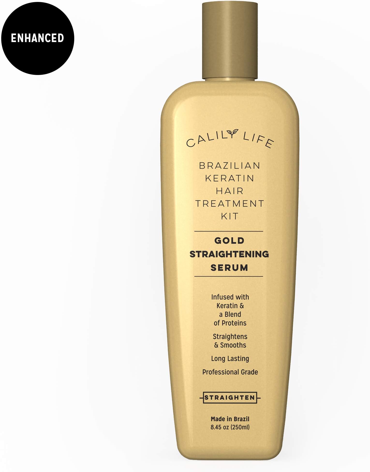 Brazilian Keratin Hair Treatment by Calily Life Professional Grade Blowout Straightening Serum Infused with a Keratin-rich Blend of Proteins and Luxurious Fragrance - 250ml