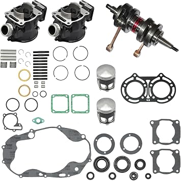 Crankshaft Cylinder Motor Engine Rebuild Kit Top End Rebuild Kit Fit for Yamaha Banshee 350 YFZ350 YFZ 350 1987-2006