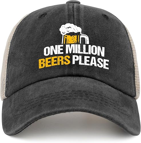 Gorra deportiva con texto en inglés One Million Beers Please Caps para hombre, regalos para la abuela, gorras de playa