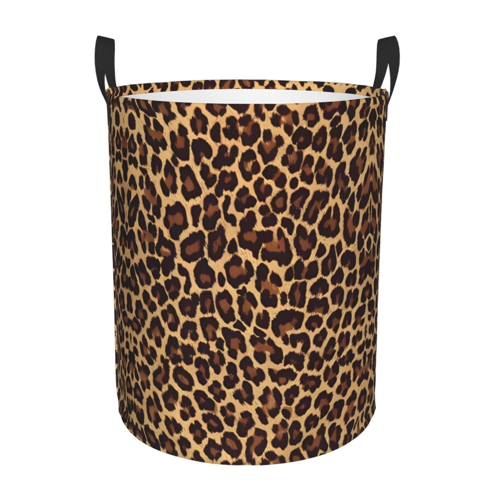 M Circular Hamper Cool Cheetah Leopard Print Storage Basket for Home