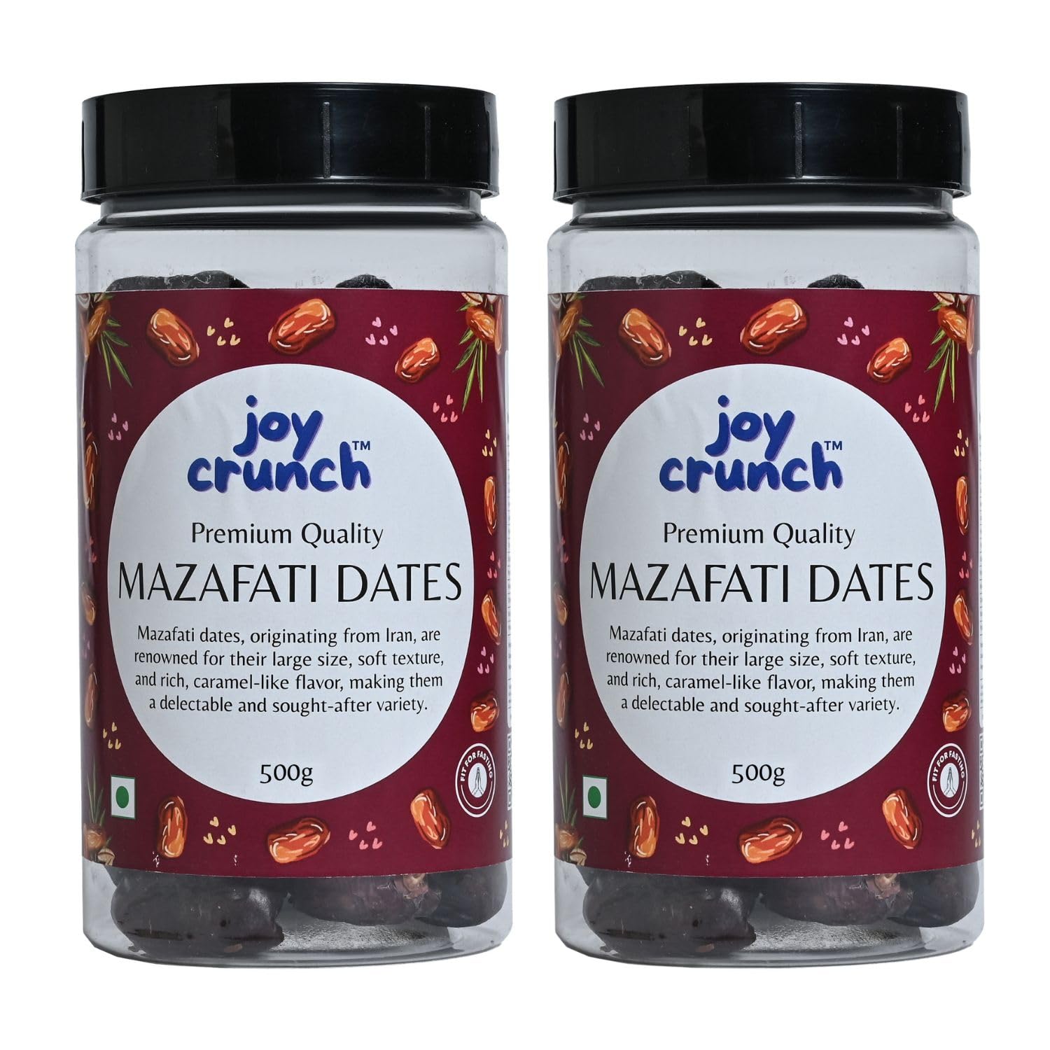 Joy Crunch Dates 1Kg Pack | Premium Mazafati Dates | Khajoor Dry Fruit | Natural Soft Kimia Khajoor | No Added Sugar | Rich in Iron, Fibre & Vitamins | Healthy Snacks | Khajur Dry Fruits 1kg Offer (500g Pack of 2) (B0D31QDCJN) Amazon Price History, Amazon Price Tracker
