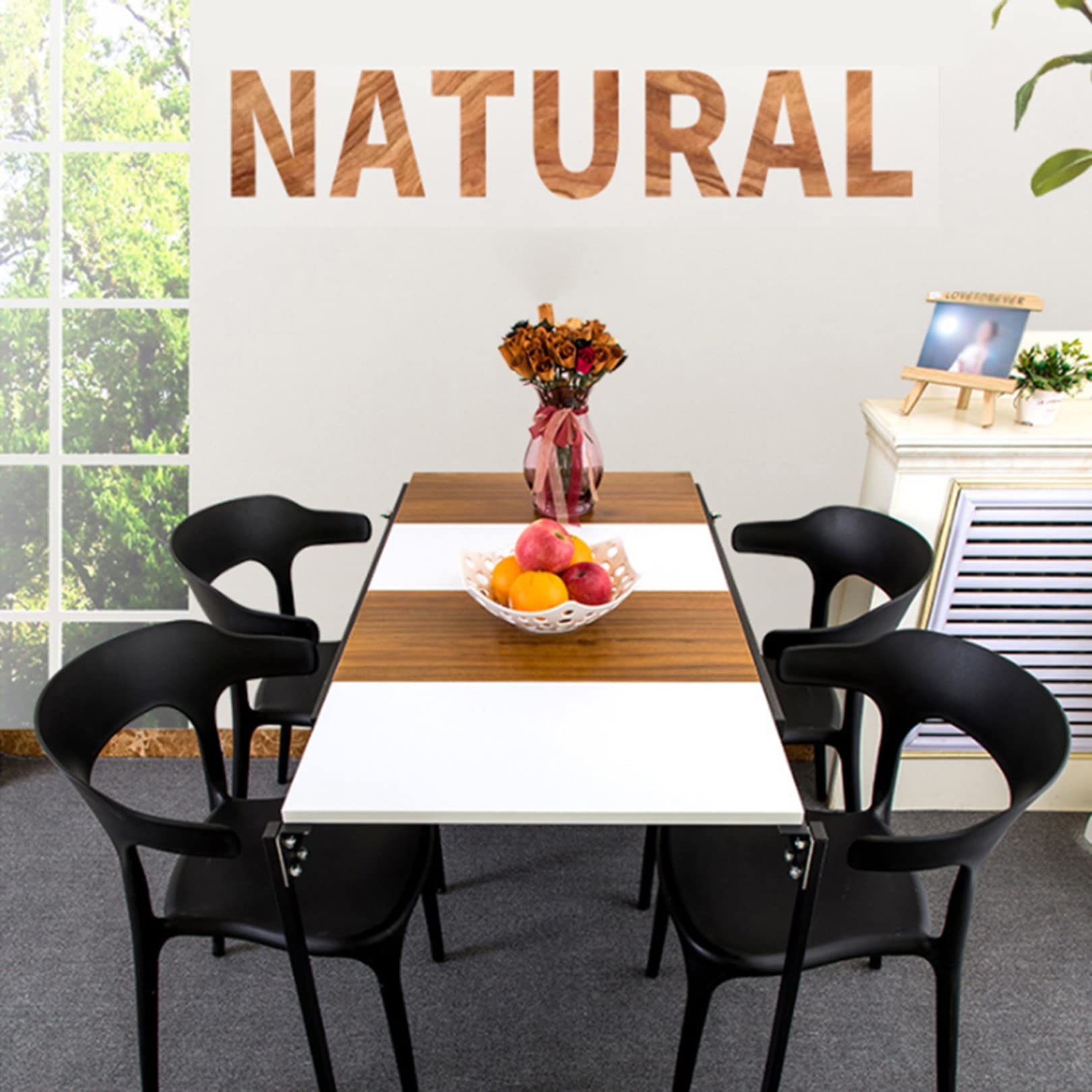 ダイニングテーブル 折りたたみ式 ドロップリーフダイニングテーブル 収納付き 黒 Amazon｜折りたたみダイニングテーブル ドロップリーフテーブル