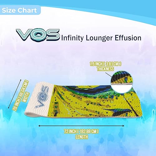 Miniatura 2 de VOS Flotador de efusión Infinity para adultos y niños, flotadores de agua ultra flotantes para piscinas, playas, lagos, parques acuáticos, 72 x 26 x