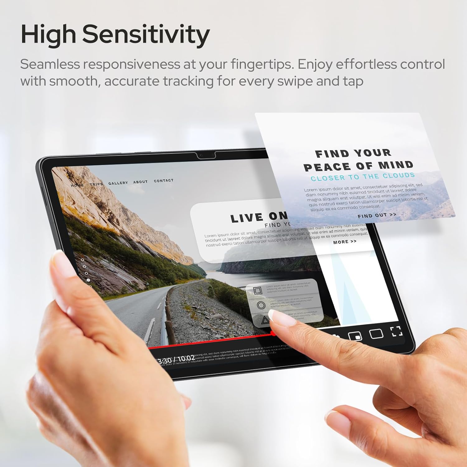 MOBDIK 2 Pack AR Anti-Reflection Screen Protector Compatible with Samsung Galaxy Tab S11 / S9 / S8 / S7 11'', S10 Lite / S10 FE / S9 FE 10.9'', Ultra HD Clear, High Sensitivity, Easy Installation