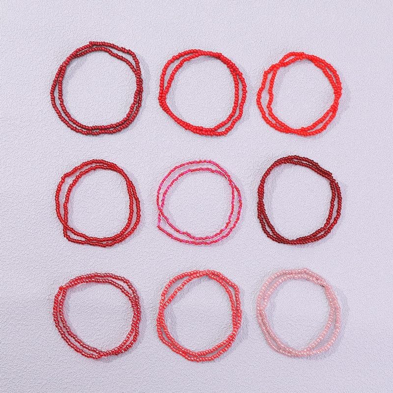 18-20PCS Colorful Bohemia Seed Beaded Bracelets Set Stackable Boho Stretch Bangle Bracelets Multilayer Boho Anket Concert Summer Beach Vaction Surf Jewelry Accessory - Image 5