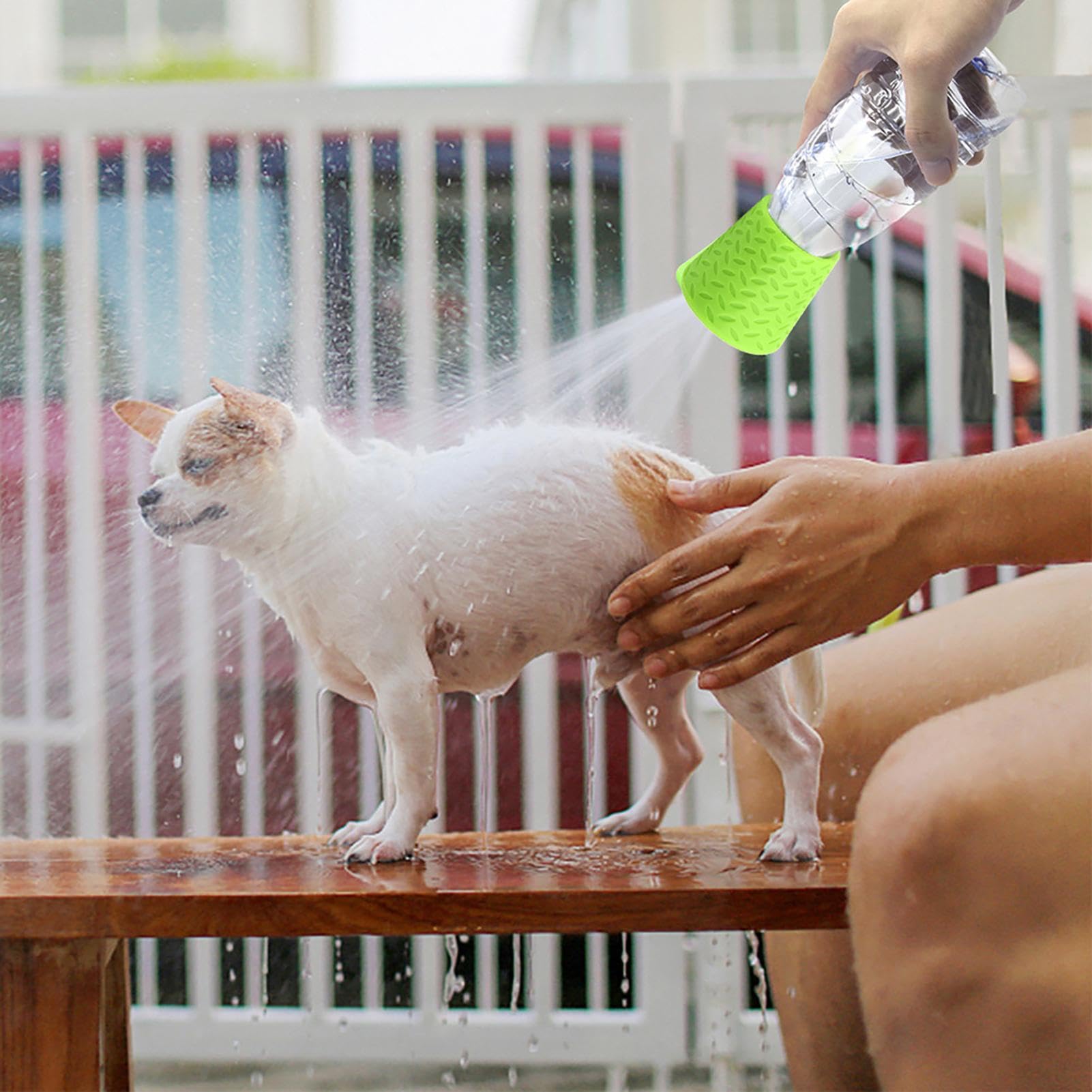 Duschsprühgerät für Haustiere, Duschsprühgerät für Hunde | Tragbare Außendusche für Hunde | Outdoor-Wassersprüher-Zubehör für Hundedusche, Silikon-Hundeduschsprüher für Camping