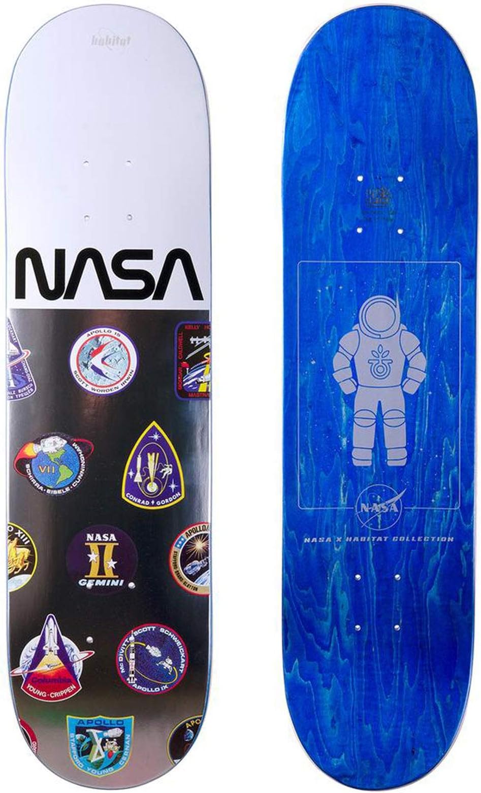 Habitat NASA Logo Array 8 Inch Skateboard Deck (Assorted Color)