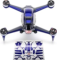 Vista 8 de WRAPGRADE Piel compatible con DJI FPV Color de acento (negro Bumpy CAMO)