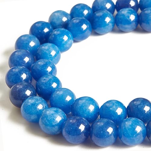 Miniatura 2 de 45 cuentas de cianita natural de 0.315 pulgadas, cuentas redondas sueltas para hacer joyas