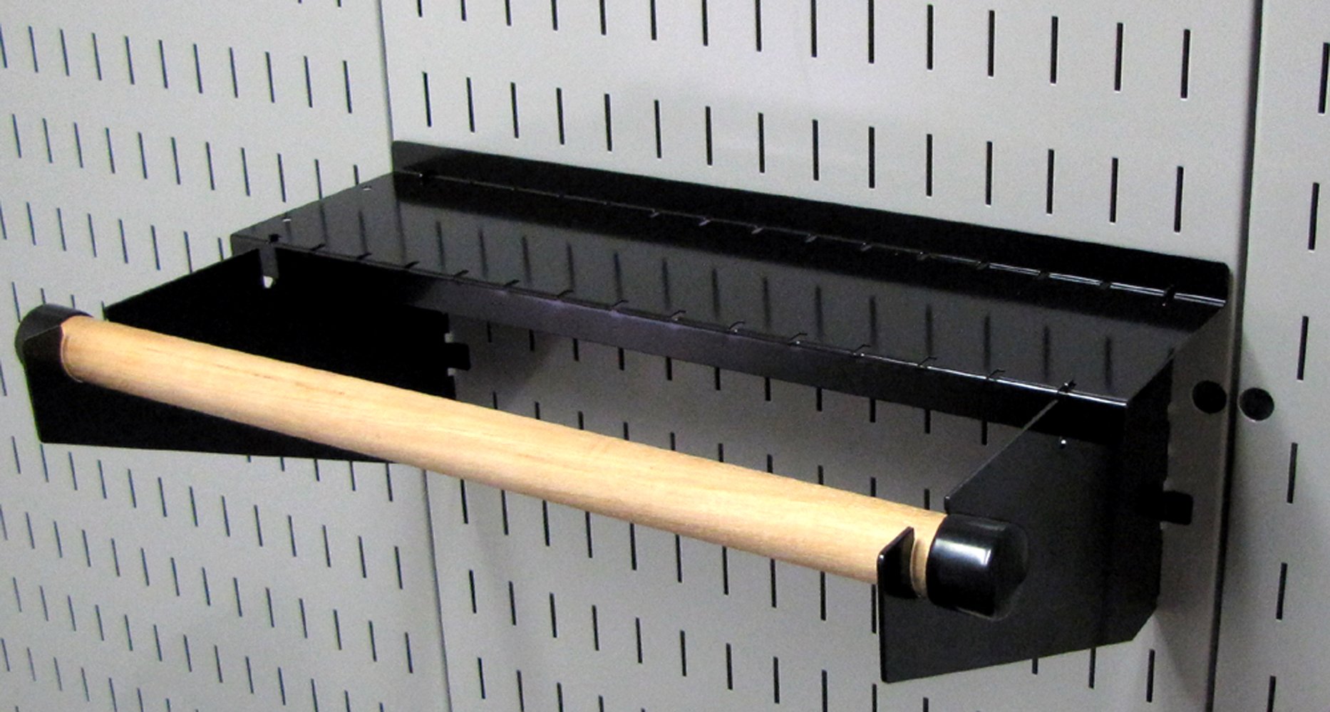 Wall Control Porte-Serviettes en Papier perforé et Tige de Cheville pour Panneau perforé Wall Control et Planche à Outils Fendue – Noir