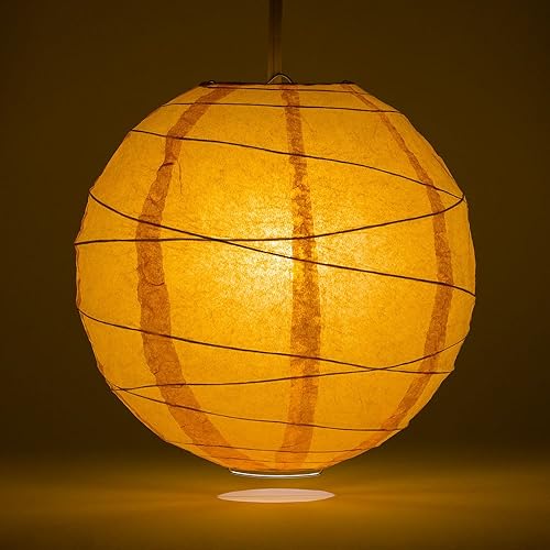 Miniatura 6 de Luna Bazaar Pantalla de lámpara de papel prémium (18 pulgadas, acanalado de estilo libre, blanco perfecto), decoración colgante chinajaponesa, para