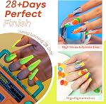 Modelones Gel Nail Polish 6 Colors Spring Summer Neon Hot Pink Blue Purple Green Yellow Gel Polish Set Soak Off Gel Nail Kit Manicure DIY Nail Art Salon Home Gift