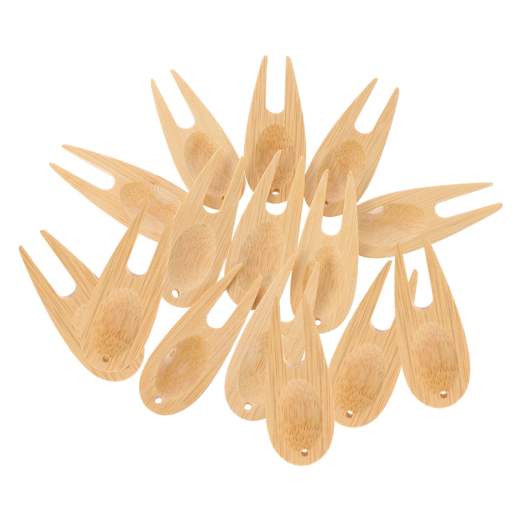 Mipcase 15Pcs Golf Divot Forks Portable Fairway Repair Tools for Golfing Smooth Surface Design Easy to Carry Golf Accessories for Friends and Family