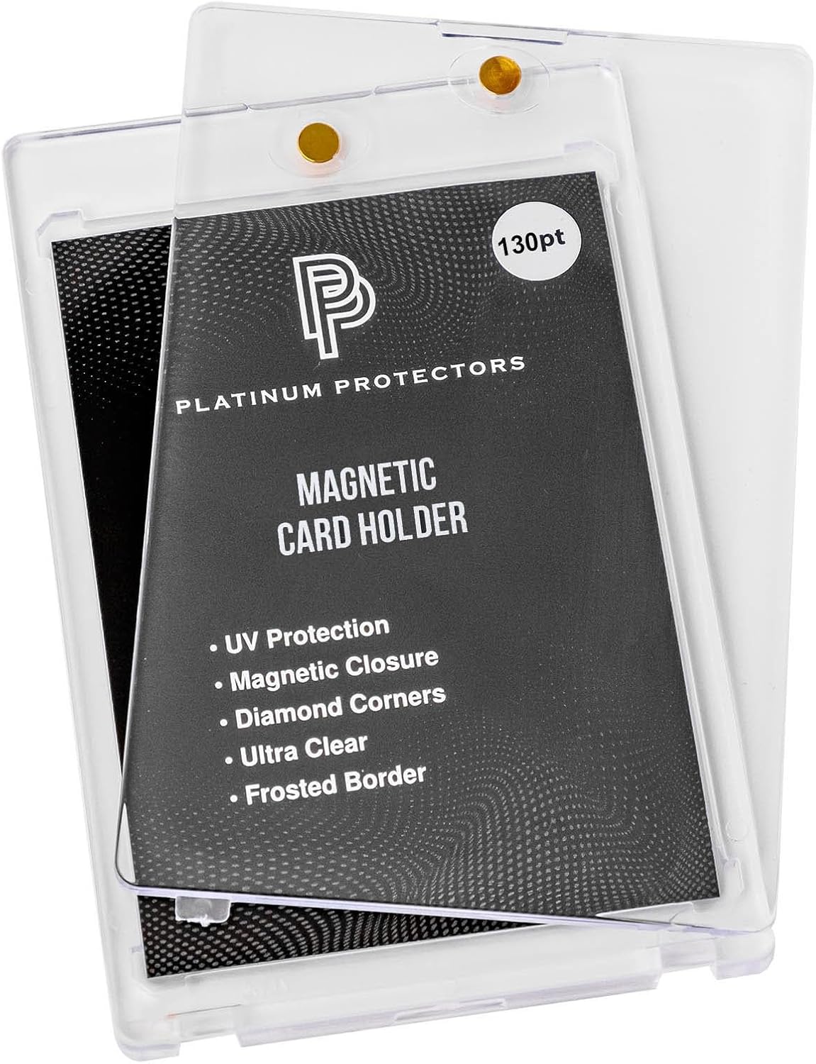 Magnetic Card Holder for 130pt Trading Cards (100 Pack) One Touch Case with Ultra Clear UV Protection